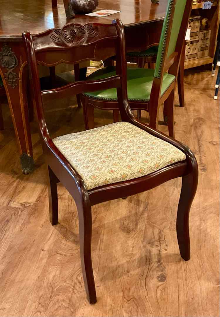 Vintage Restored Victorian Style Mahogany Side Chair