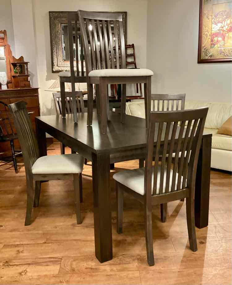 Rustic Modern Dining Table w/ 6 Chairs
