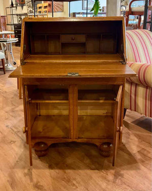 1930's Solid Oak Jentique Secretary Bureau