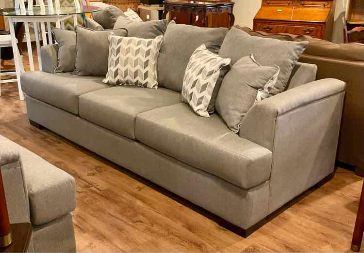 Michael Nicholas Designs Modern Sofa In Stone Grey