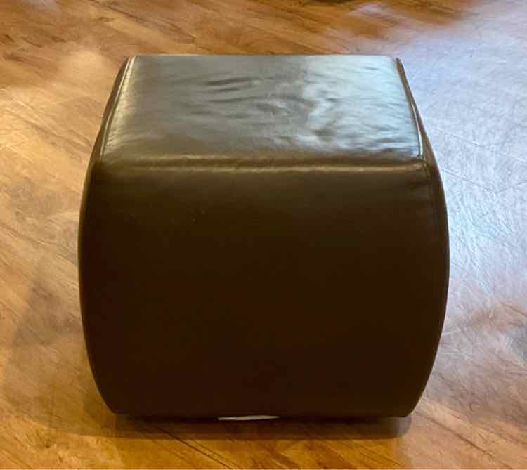 Rolling Lind Square Leather Ottoman by Room &amp; Board