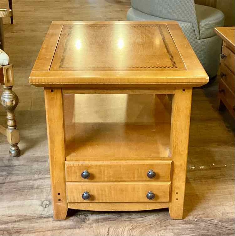 J.G. Hook by Bassett Maple Finish 1 Drawer End Table