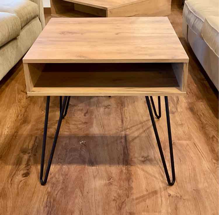 Modern Coaster Fanning Hairpin Leg Storage Side Table