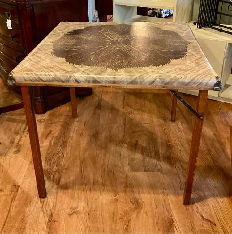 Antique 1930&#39;s Samson Schwayder Bros. Folding Card Table