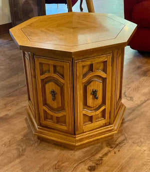 MCM Thomasville Hex Table w/ Storage
