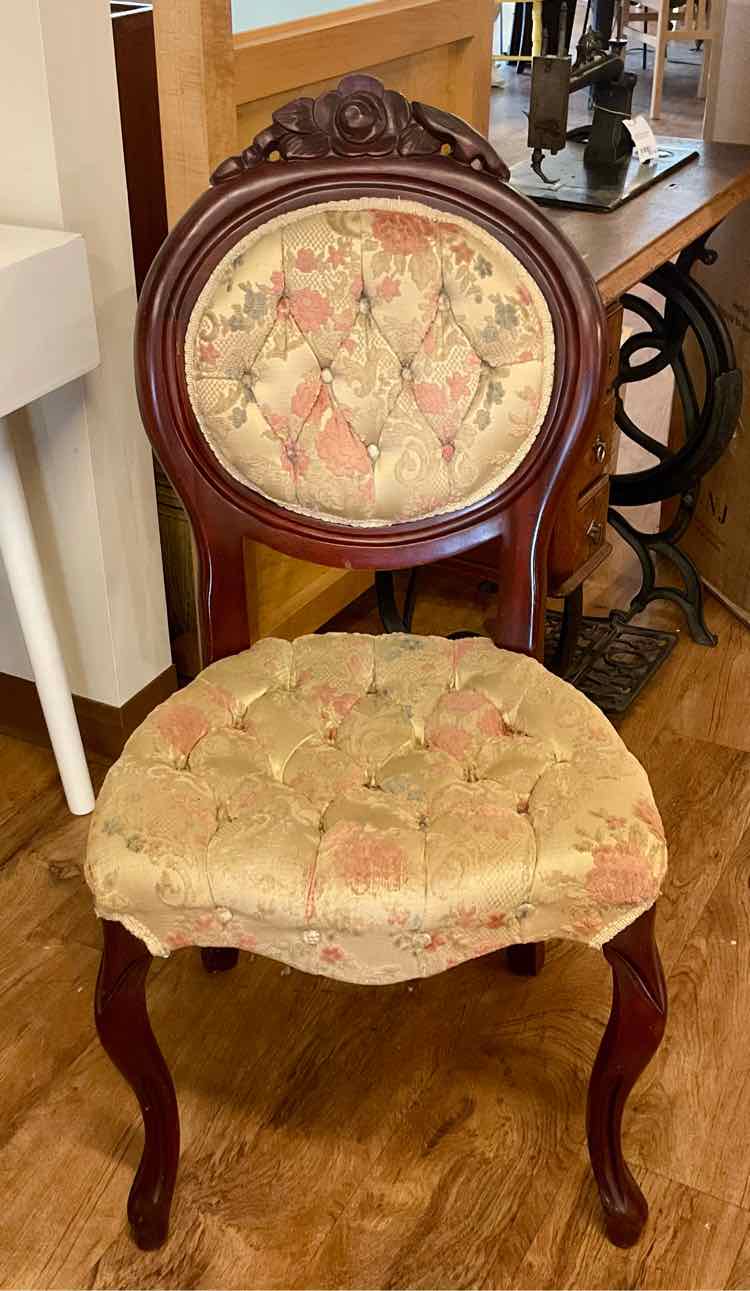 Antique Tufted Side Chair