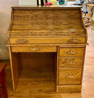 Vintage Oak Roll Top Desk