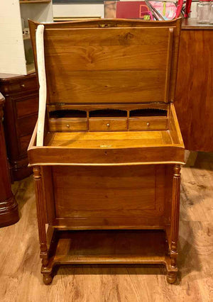 Antique Solid Hardwood 3 Drawer Lift Top Davenport Desk