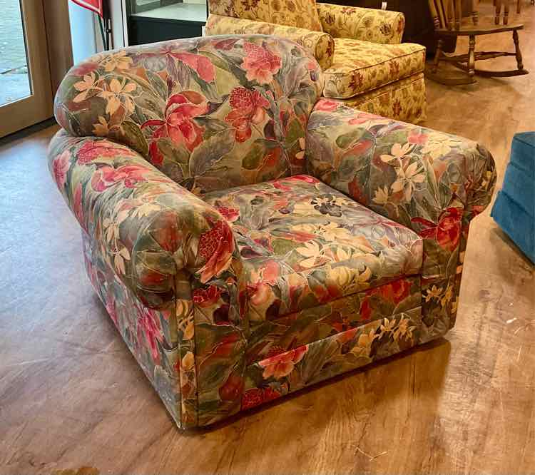 Floral Roll Arm Chair