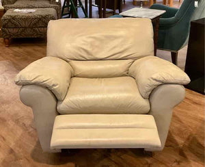 Ital Sofa Genuine Vanilla Leather Recliner