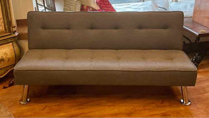Modern Futon Sofa w/ USB Ports